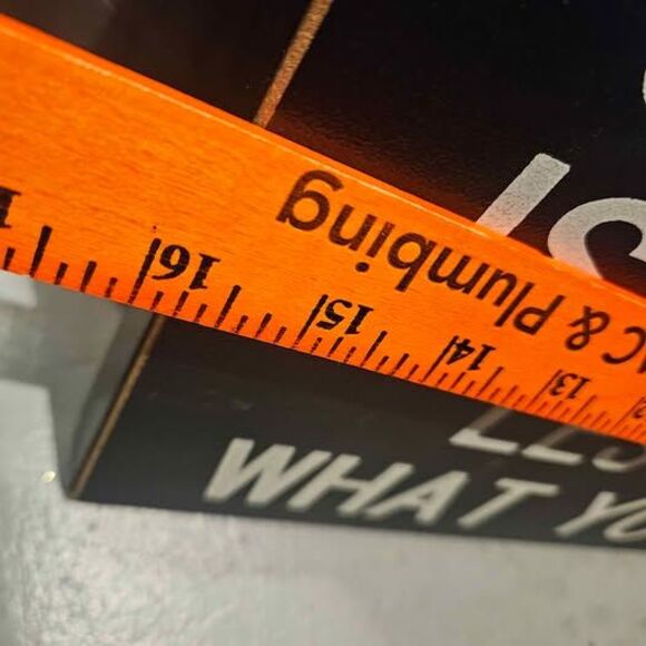 Wood Office Desk Sign someone is happy with less than what you have 8" x 16" - Picture 3 of 4